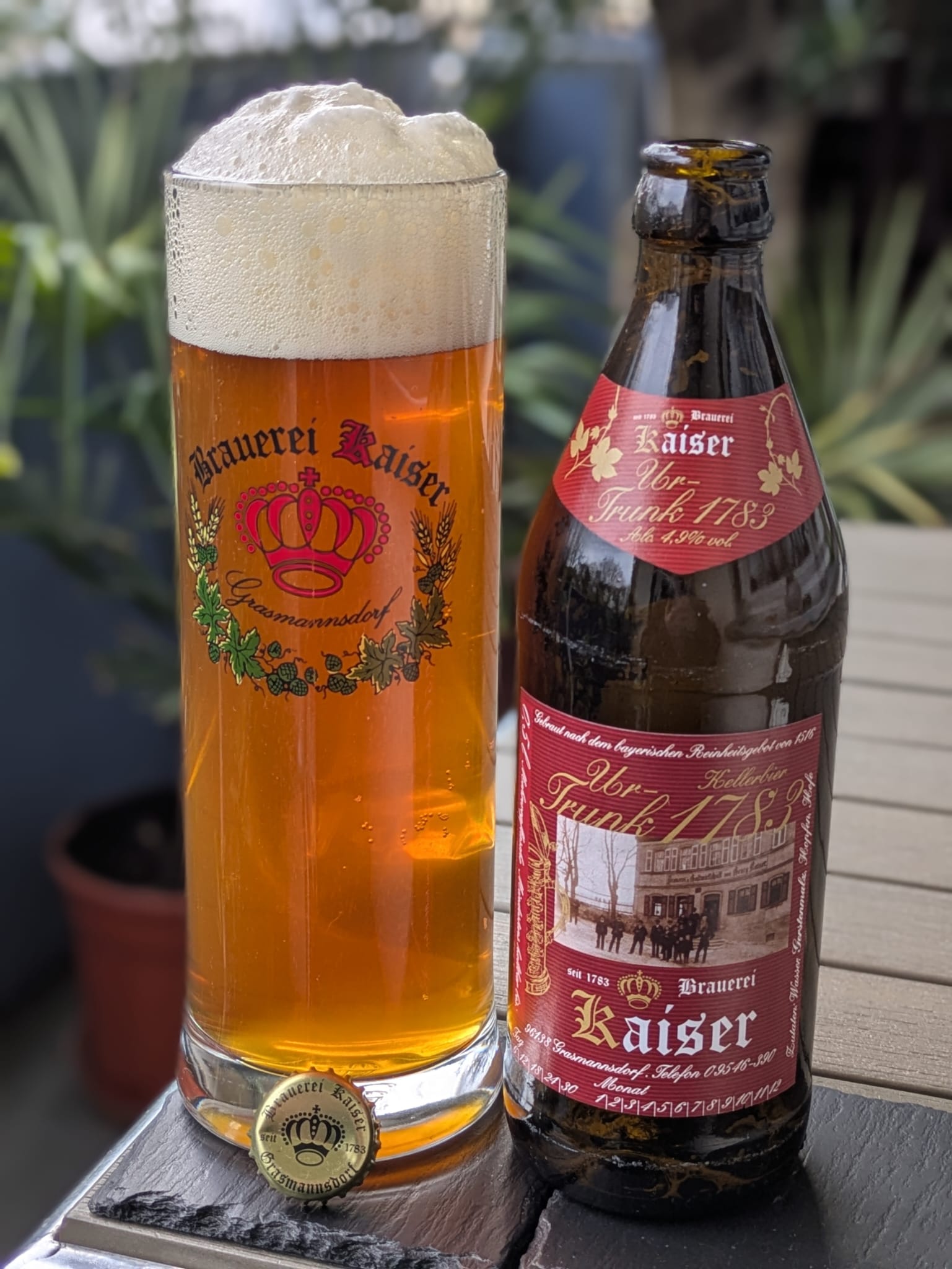 Bierprobe Urtrunk 1783 der Brauerei Kaiser von FrankenBierFreund