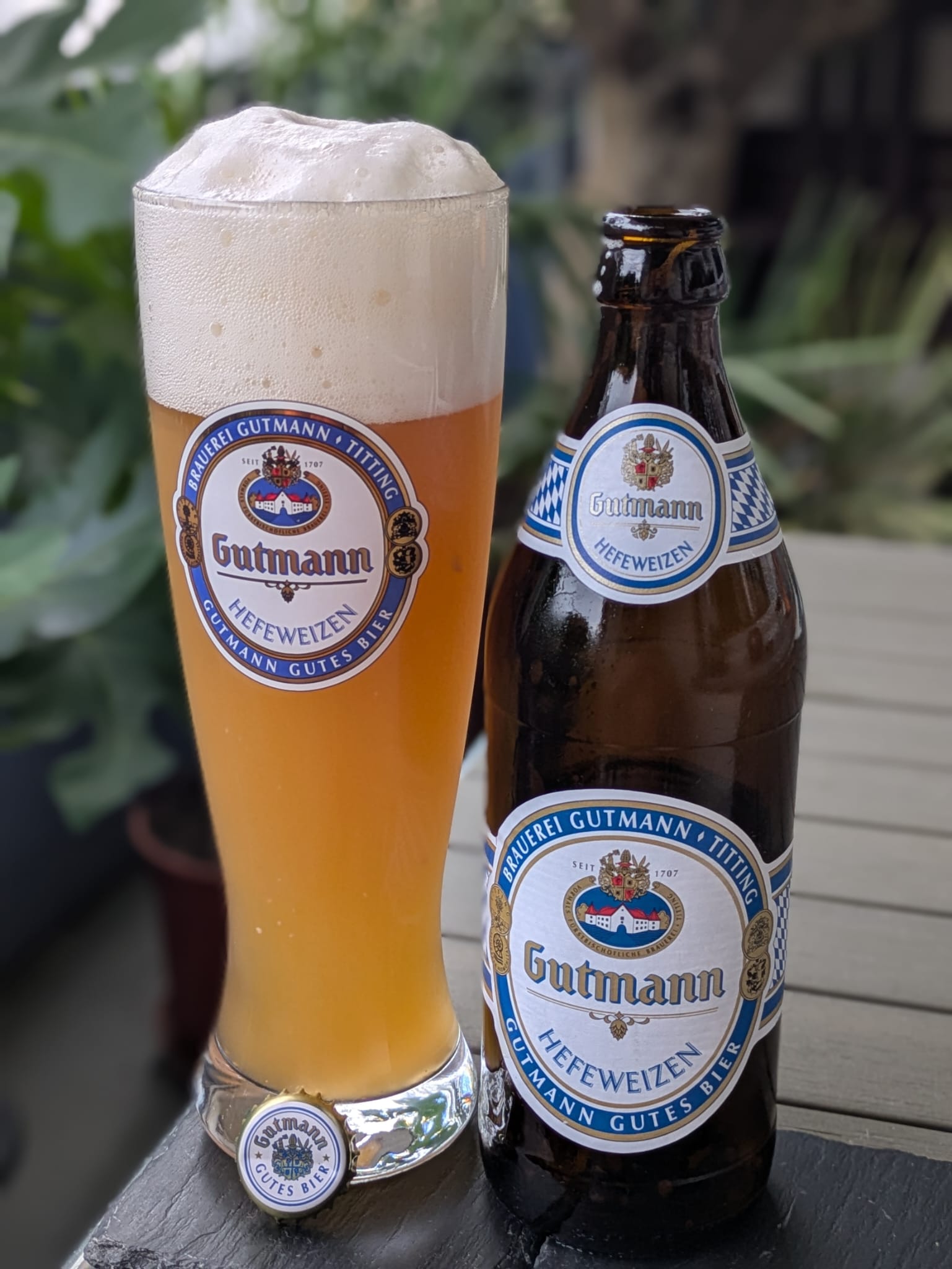 Bierprobe Hefeweizen der Brauerei Gutmann von FrankenBierFreund