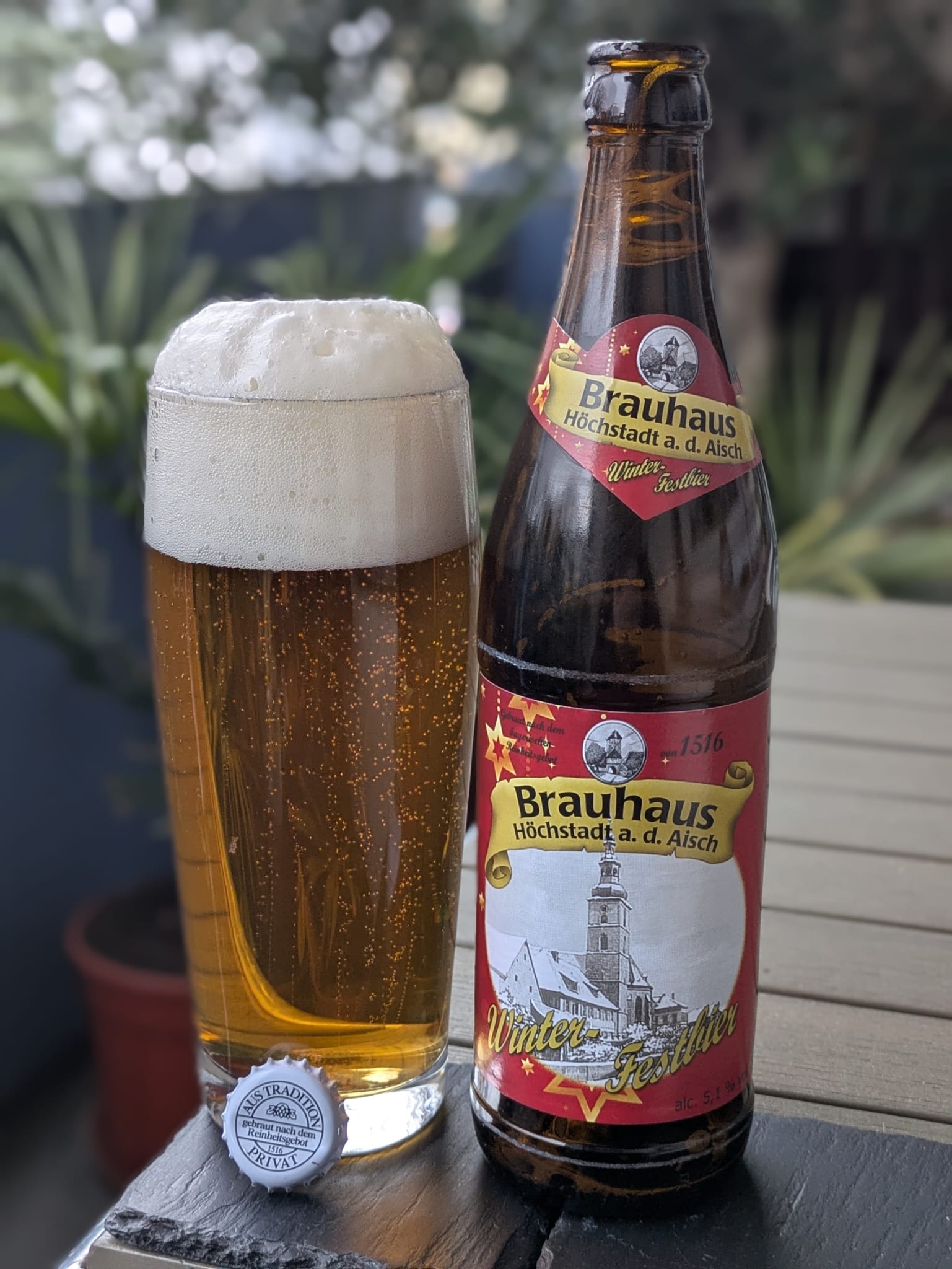 Bierprobe Winter-Festbier vom Brauhaus Höchstadt von FrankenBierFreund
