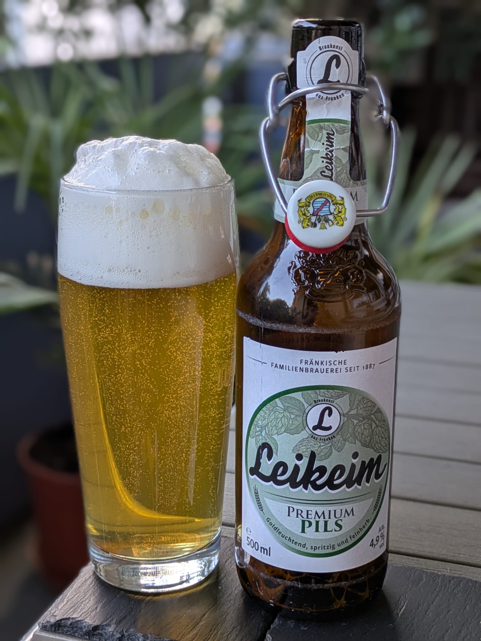 Bierprobe Premium Pils der Brauerei Leikeim von FrankenBierFreund