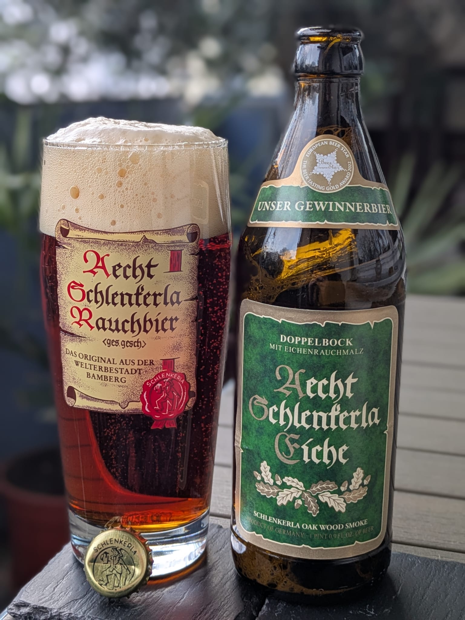 Bierprobe Aecht Schlenkerla Eiche der Brauerei Heller von FrankenBierFreund