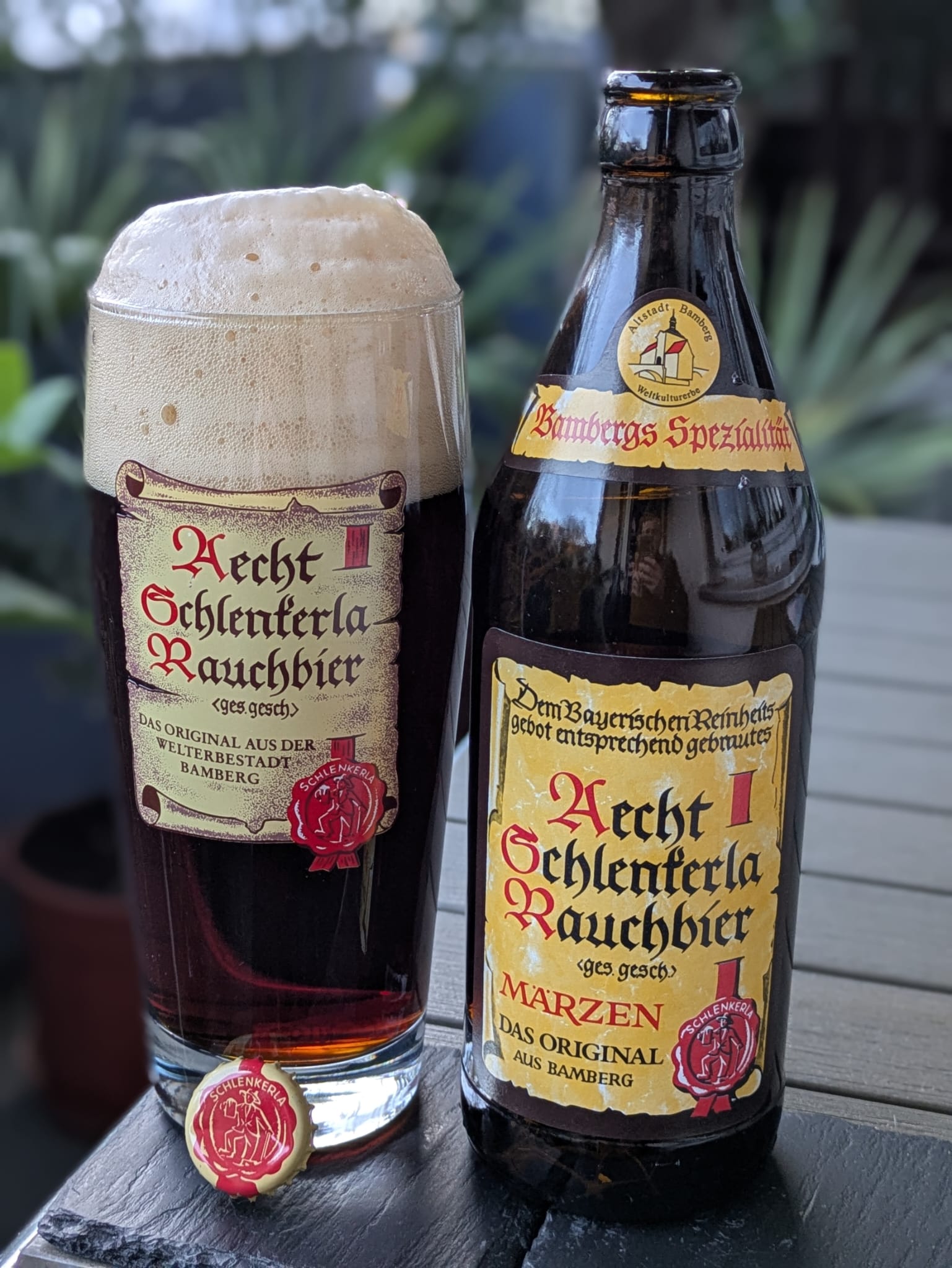 Bierprobe Aecht Schlenkerla Märzen der Brauerei Heller von FrankenBierFreund