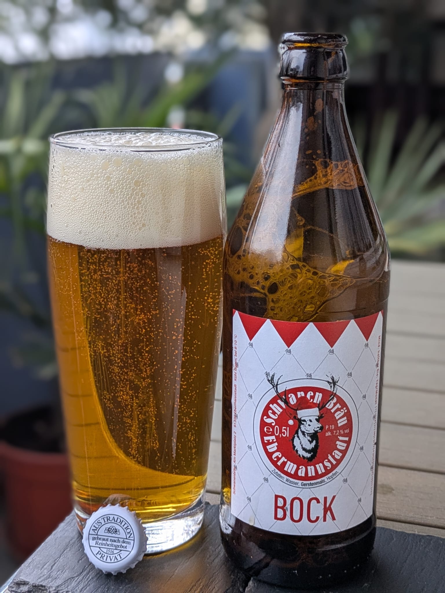 Bierprobe Bock von Schwanenbräu von FrankenBierFreund