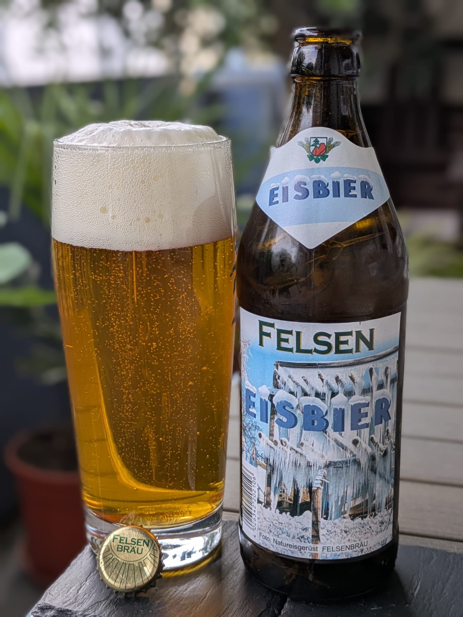Bierprobe Eisbier von Felsenbräu von FrankenBierFreund
