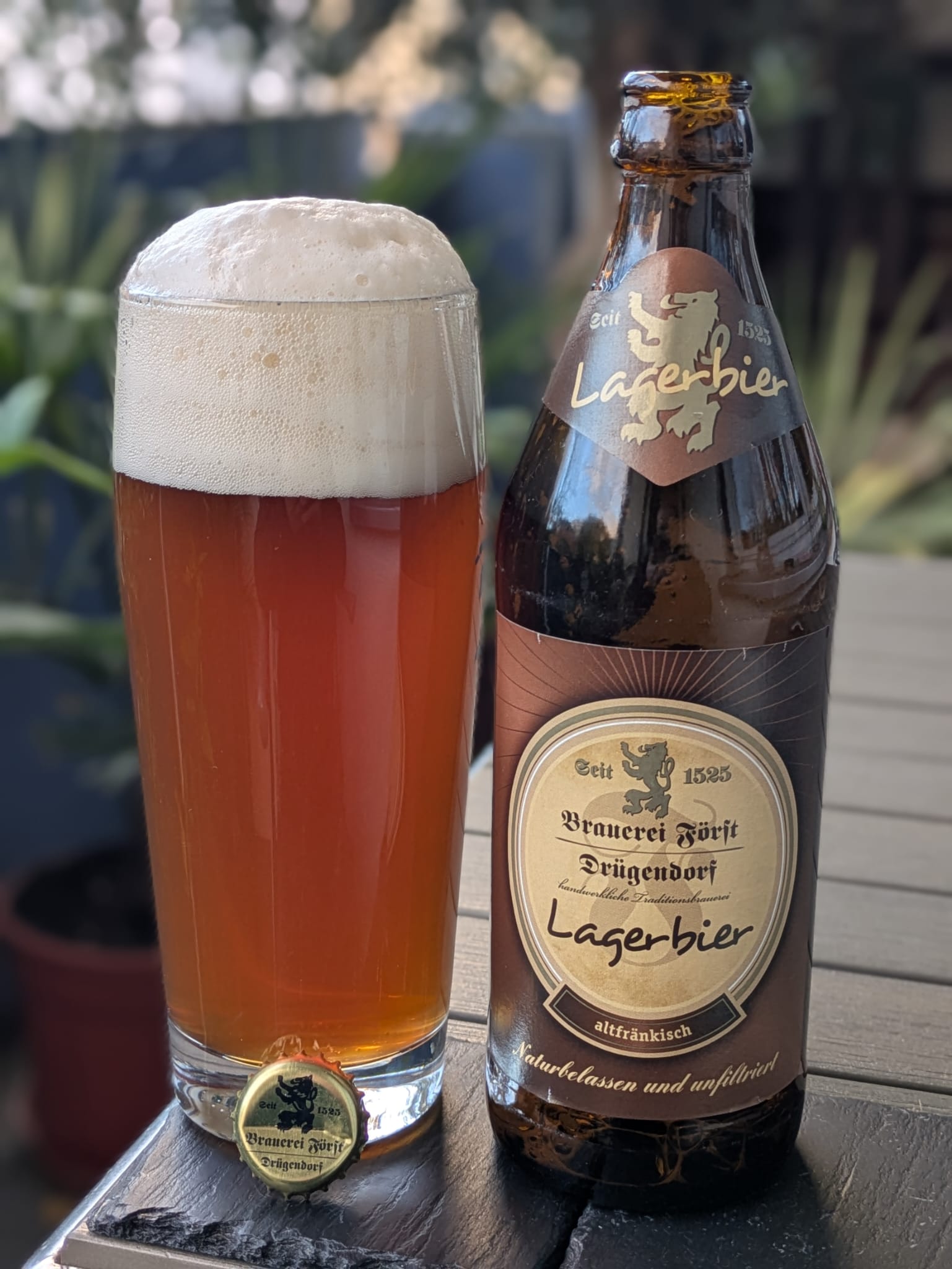 Bierprobe Lagerbier der Brauerei Först von FrankenBierFreund