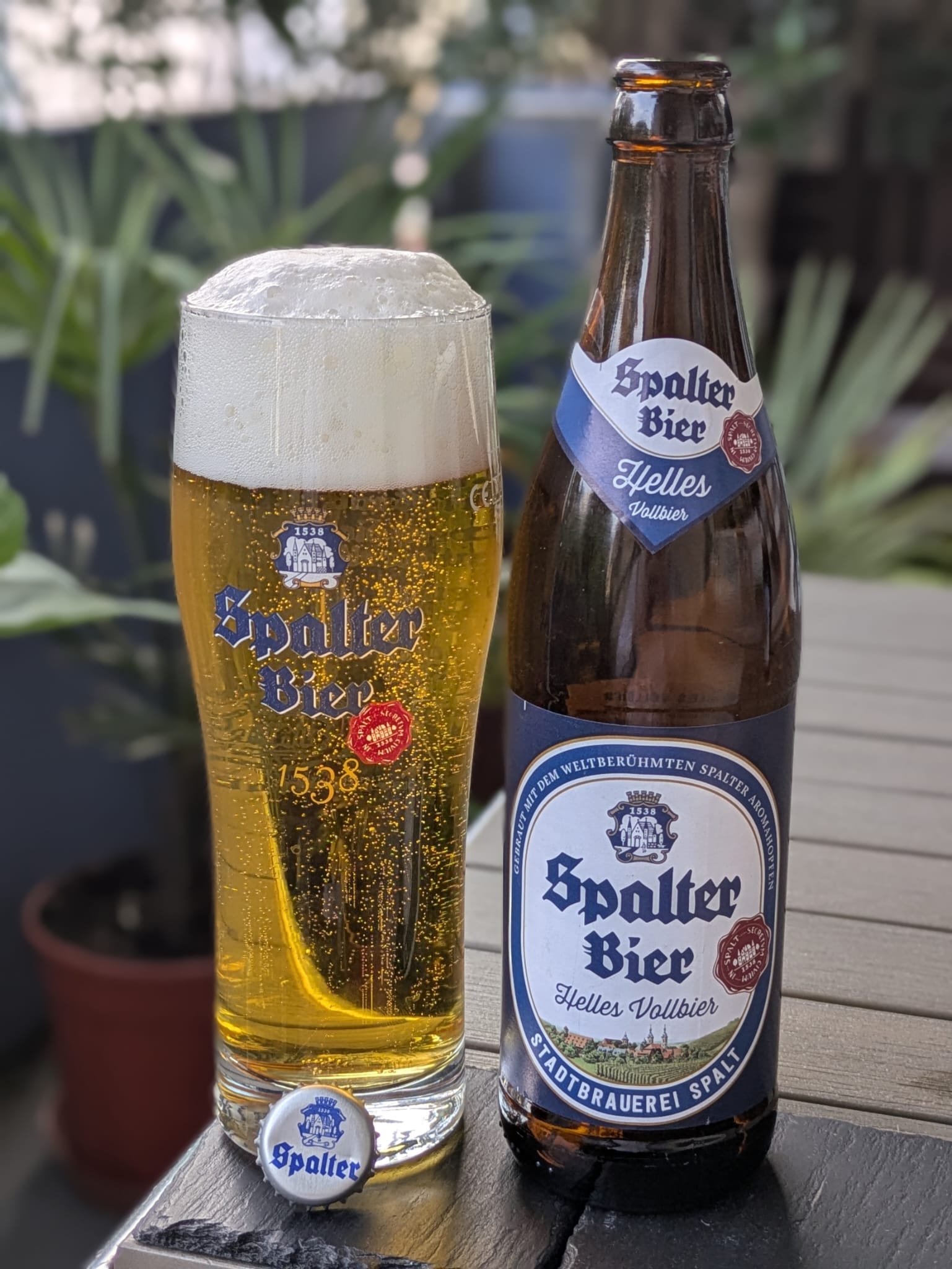 Bierprobe Spalter Vollbier hell der Stadtbrauerei Spalt von FrankenBierFreund