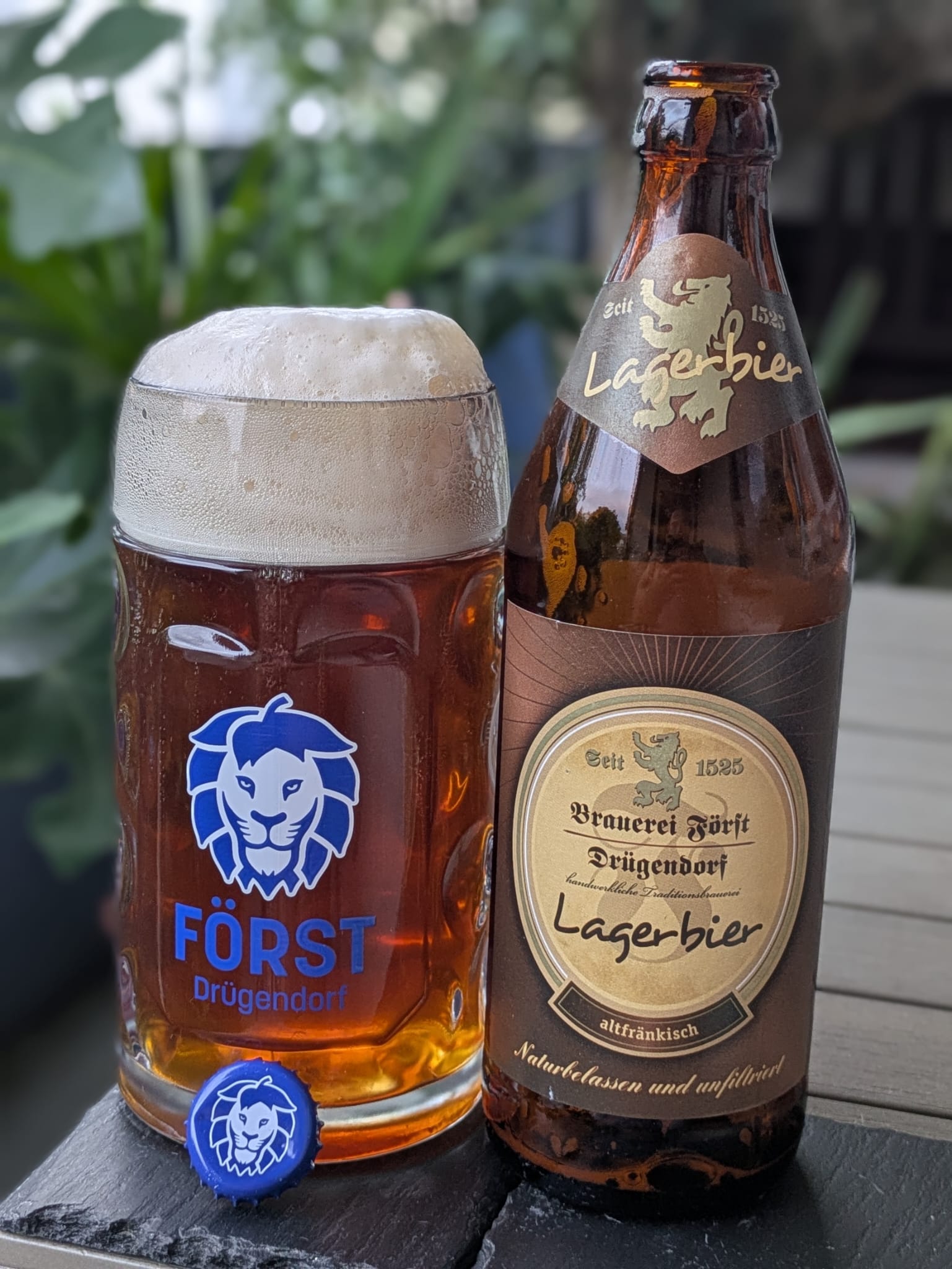 Bierprobe Lagerbier der Brauerei Först von FrankenBierFreund