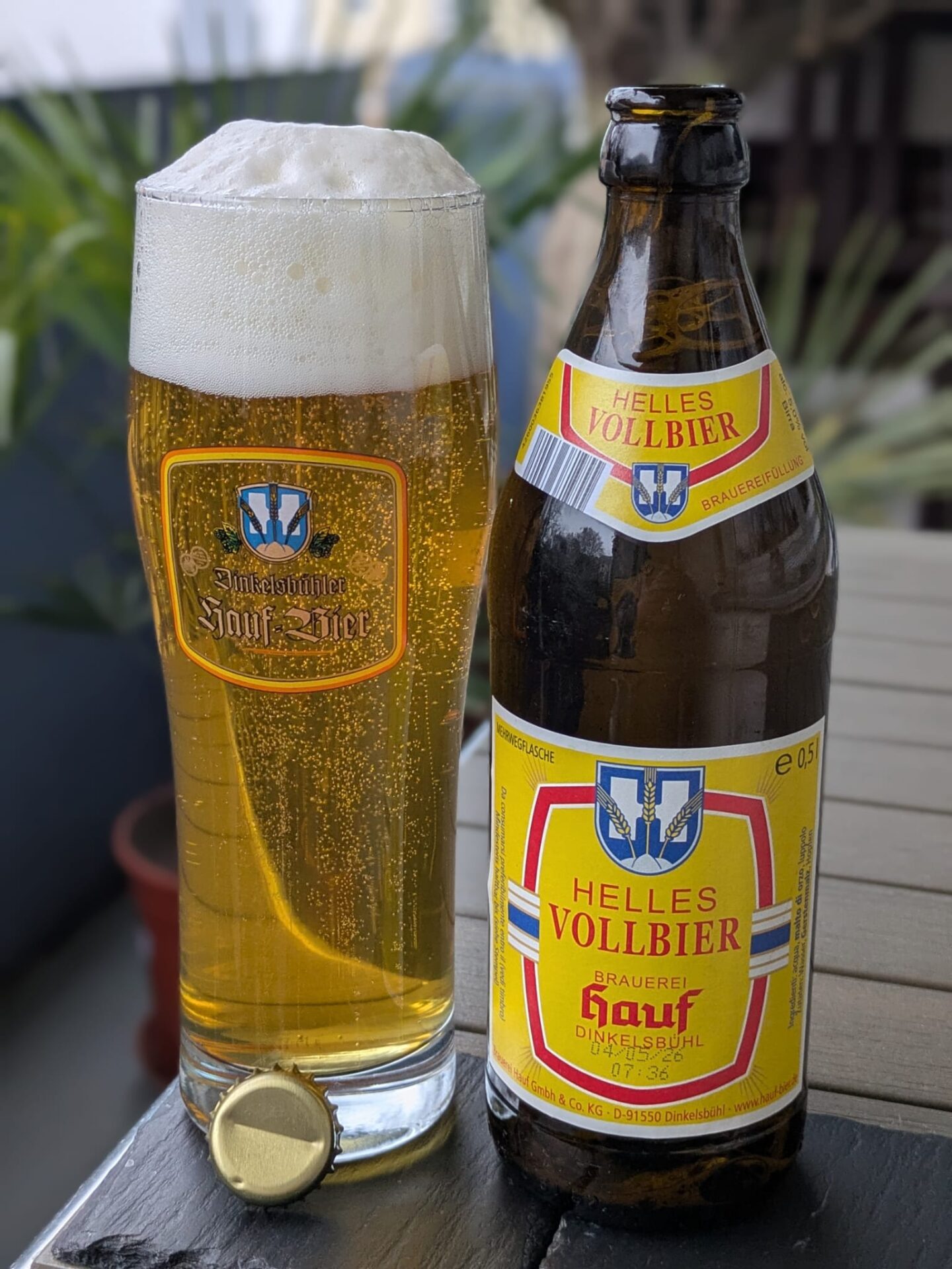 #512: Helles Vollbier der Brauerei Hauf aus Dinkelsbühl in Mittelfranken
