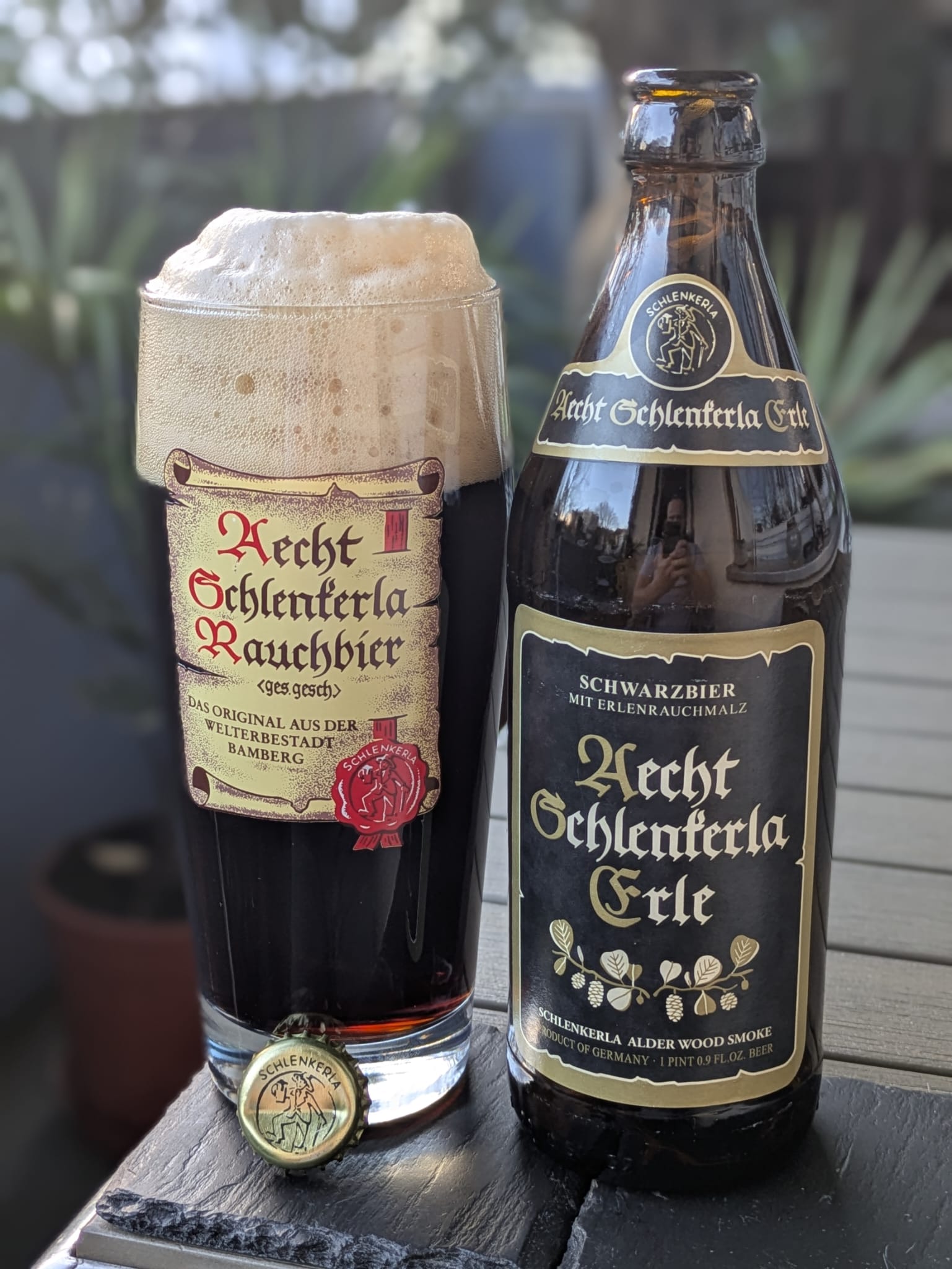 Bierprobe Aecht Schlenkerla Erle der Brauerei Heller von FrankenBierFreund