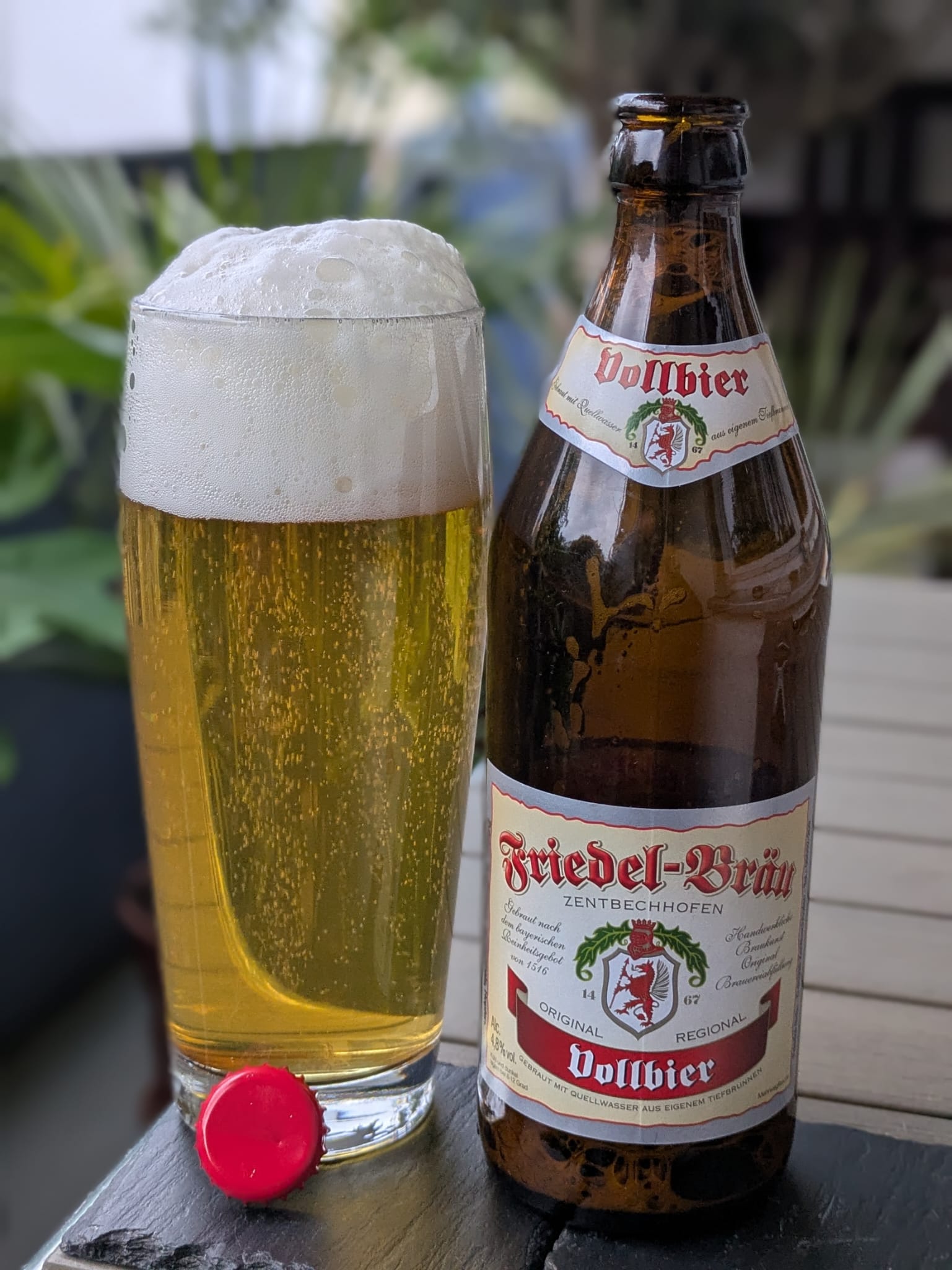 Bierprobe Vollbier der Brauerei Friedel von FrankenBierFreund