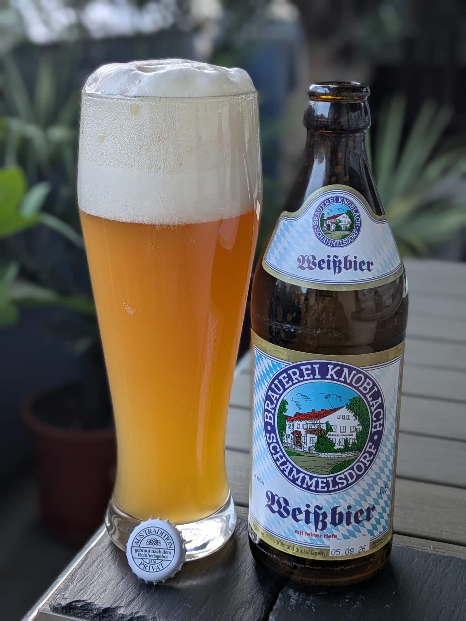 Bierprobe Weißbier der Brauerei Knoblach von FrankenBierFreund