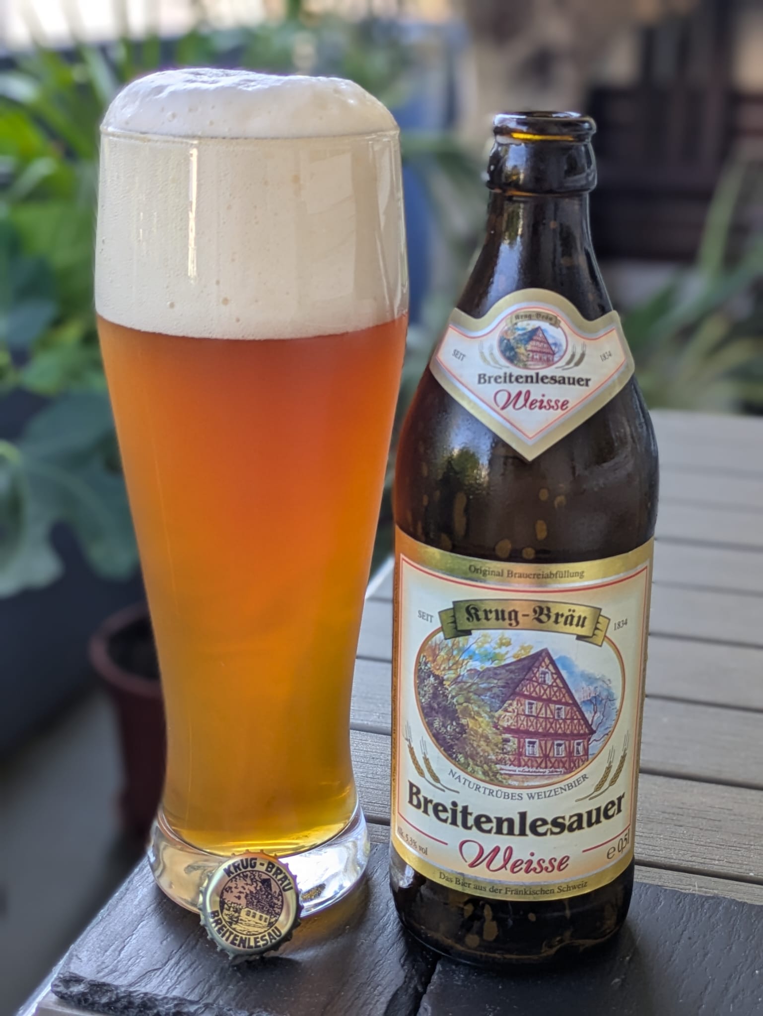 Bierprobe Breitenlesauer Weisse von Krug-Bräu von FrankenBierFreund