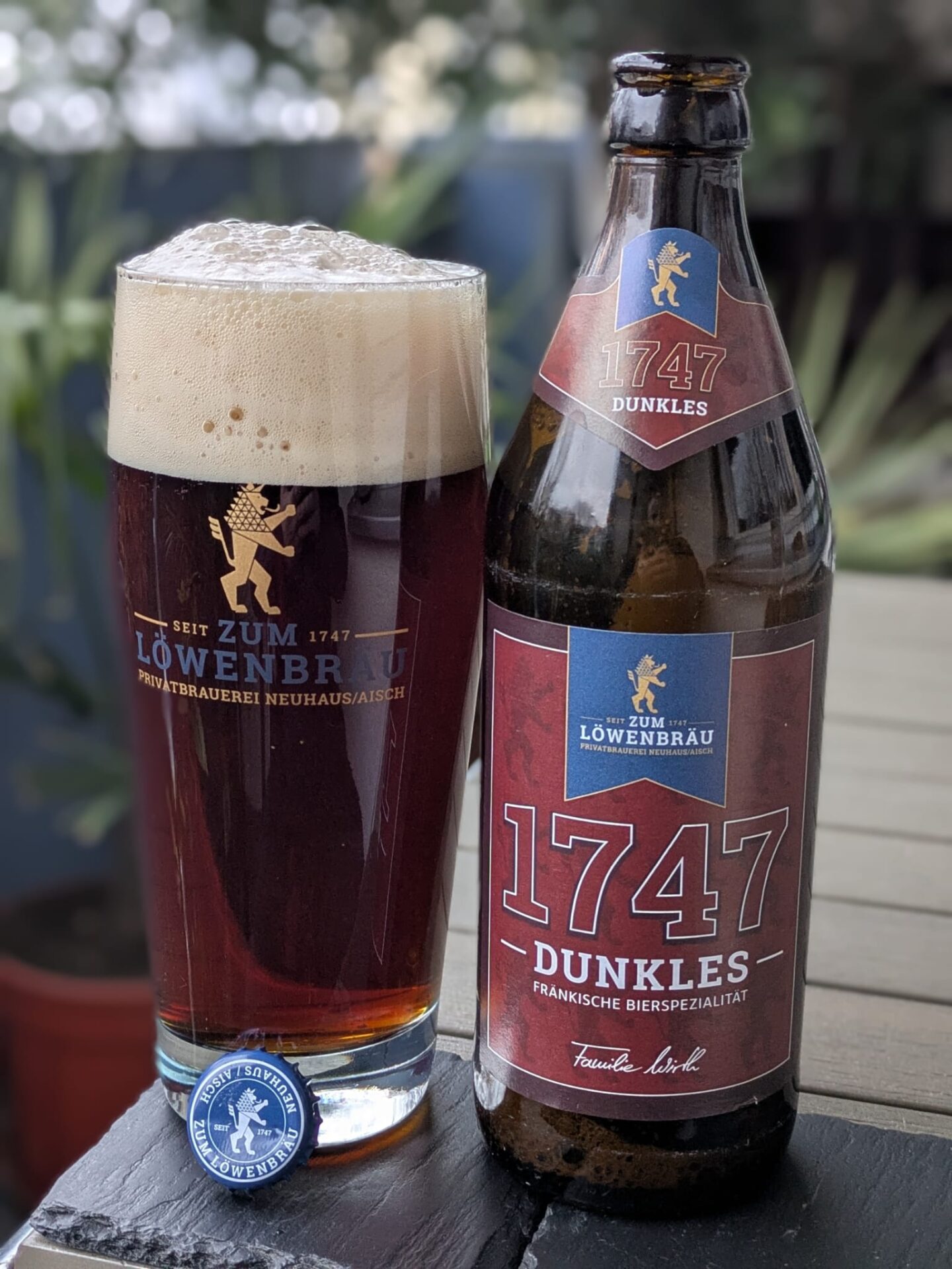#577: 1747 Dunkles der Brauerei Zum Löwenbräu aus Neuhaus in Mittelfranken
