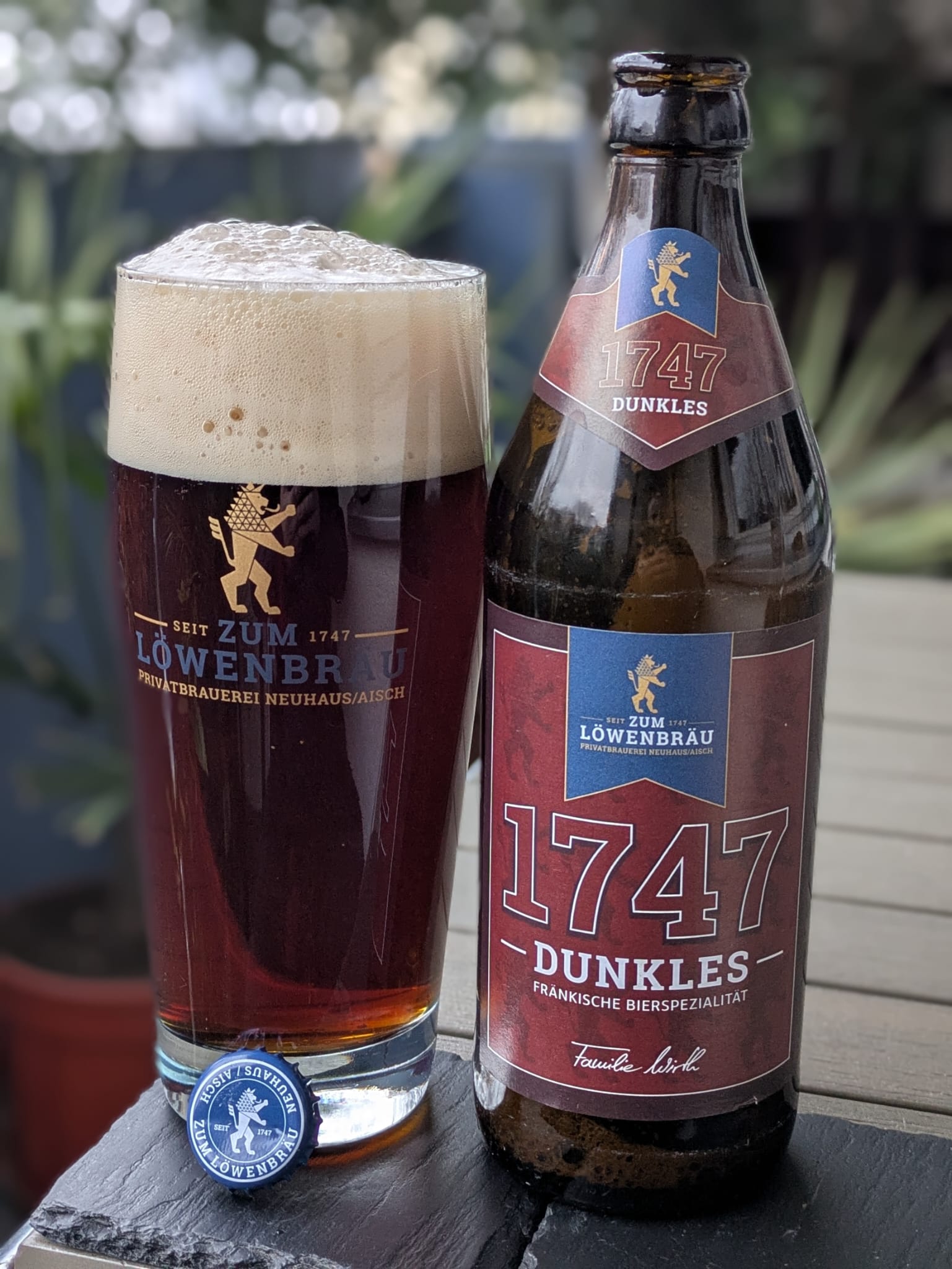 Bierprobe 1747 Dunkles der Brauerei Zum Löwenbräu von FrankenBierFreund