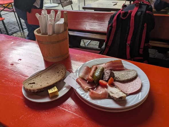 Kerwa-Brotzeitbrett bei der Brauerei Hummel von FrankenBierFreund