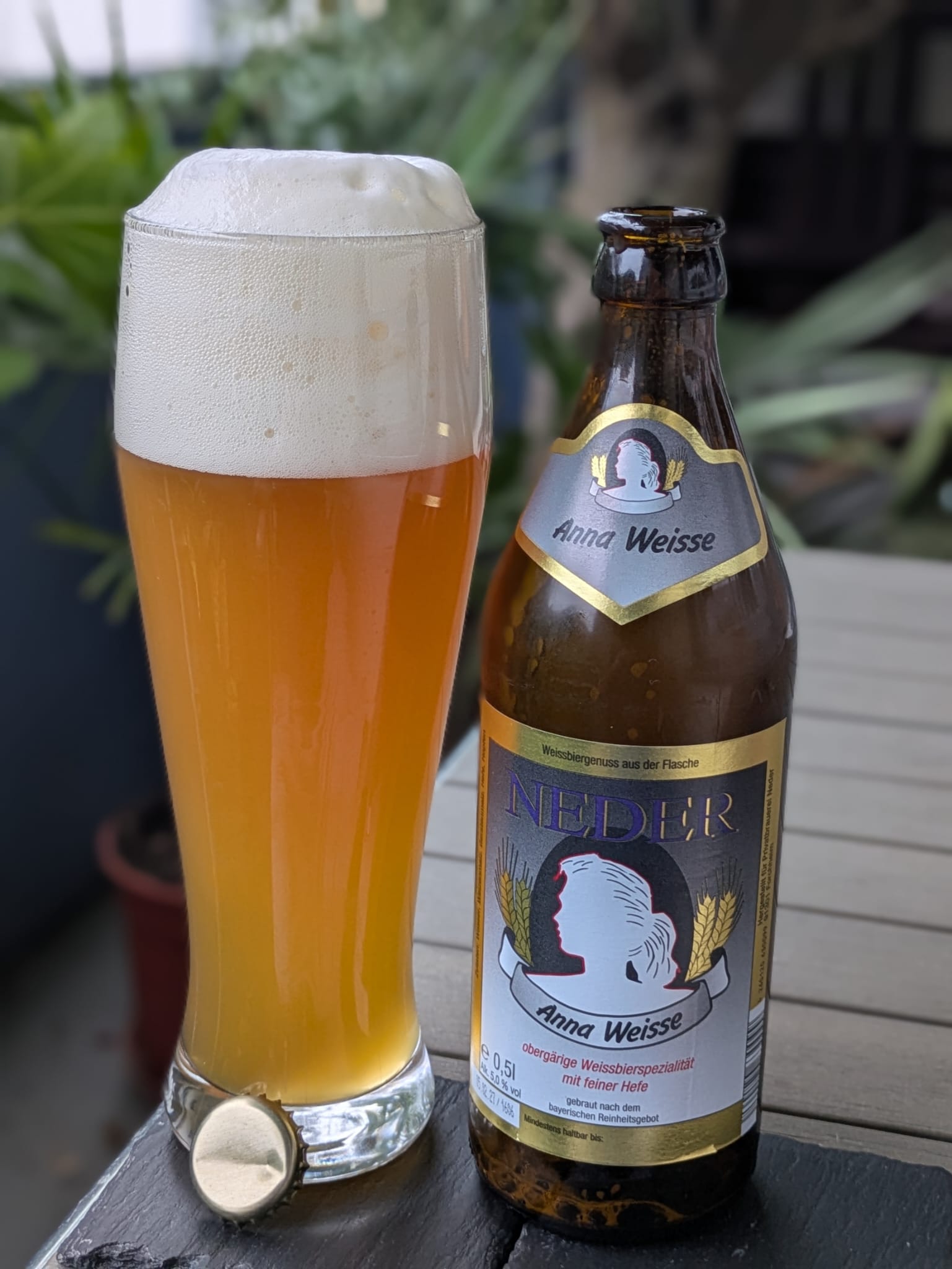 Bierprobe Anna Weisse der Brauerei Neder von FrankenBierFreund