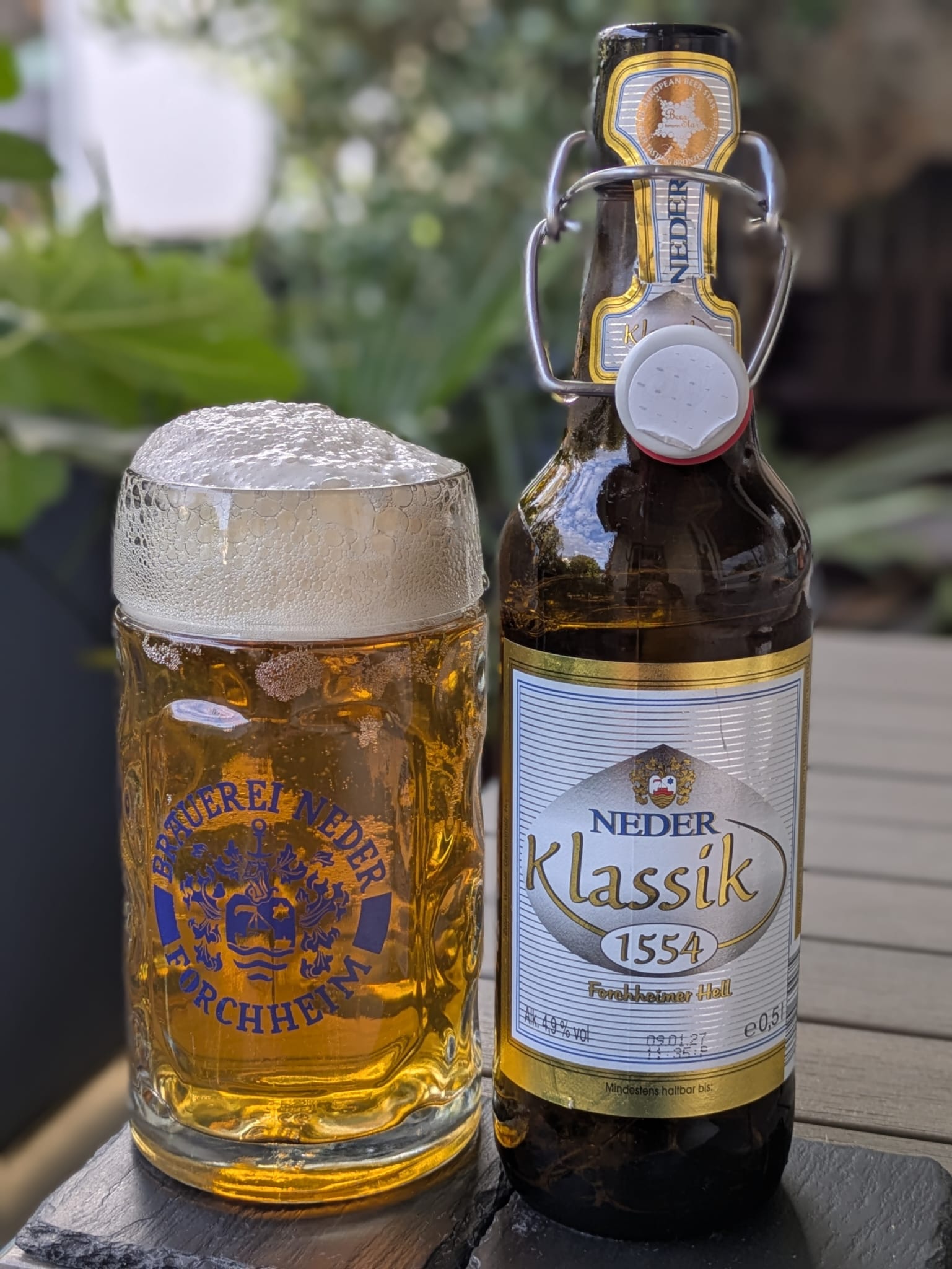 Bierprobe Klassik Hell 1554 der Brauerei Neder von FrankenBierFreund