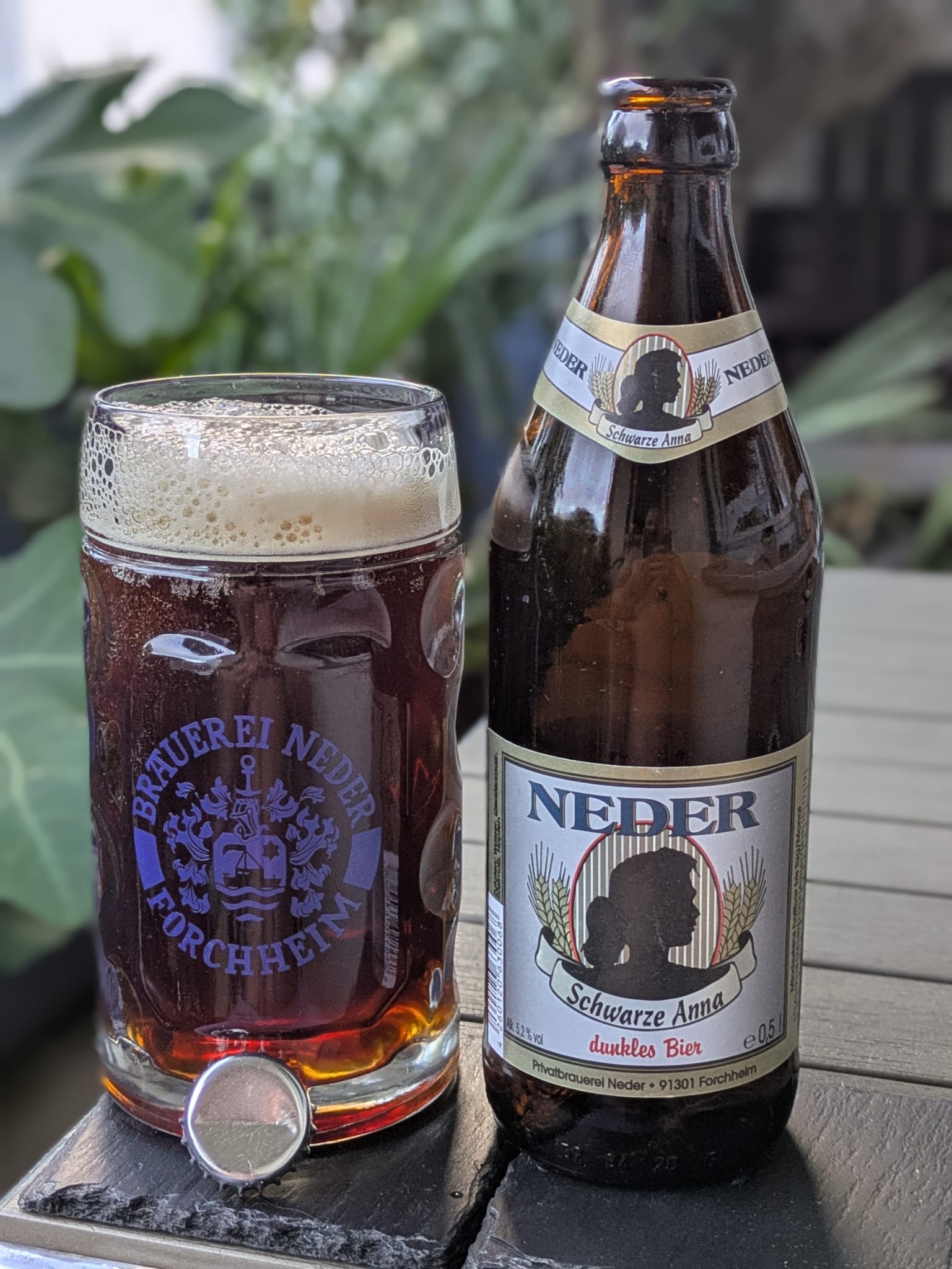 Bierprobe Schwarze Anna der Brauerei Neder von FrankenBierFreund